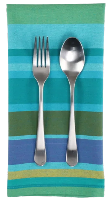 Blue & Green & Yellow Striped Napkin