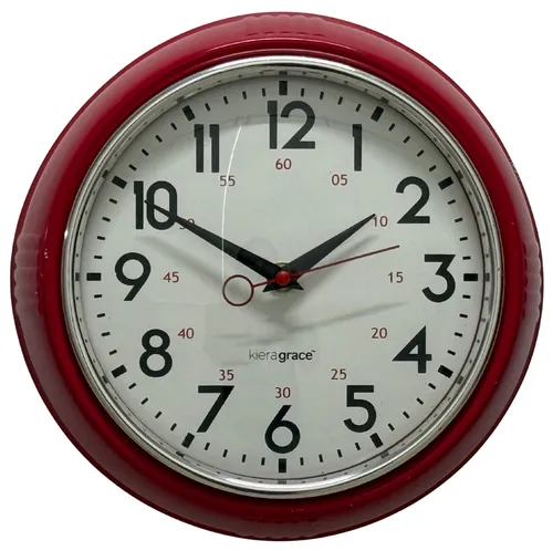 Red Round Wall Clock