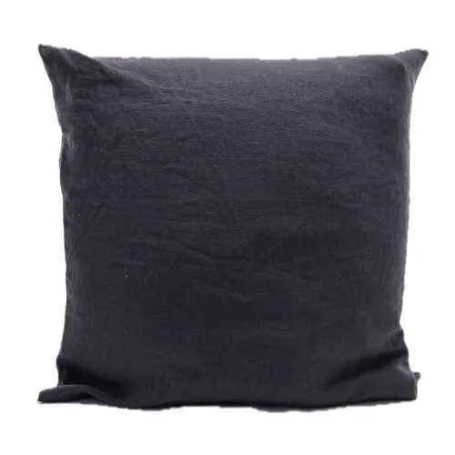 Arsenic Grey Linen Throw Pillow