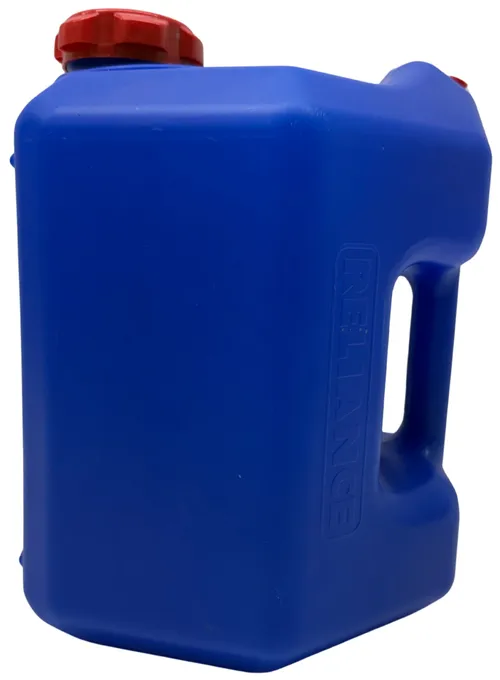Blue 7 Gallon Water Container With Red Cap