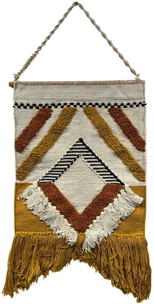 Woven Diamond Fringe Bohemian Wall Hanging