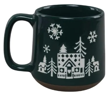 Green Winter Scene Mug