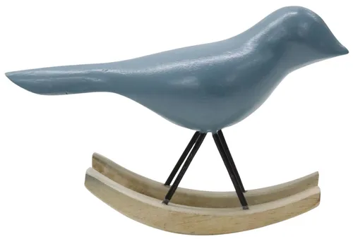 Blue Wood Rocking Bird
