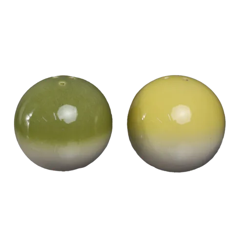 Sage Green & Yellow Salt & Pepper Shaker Set