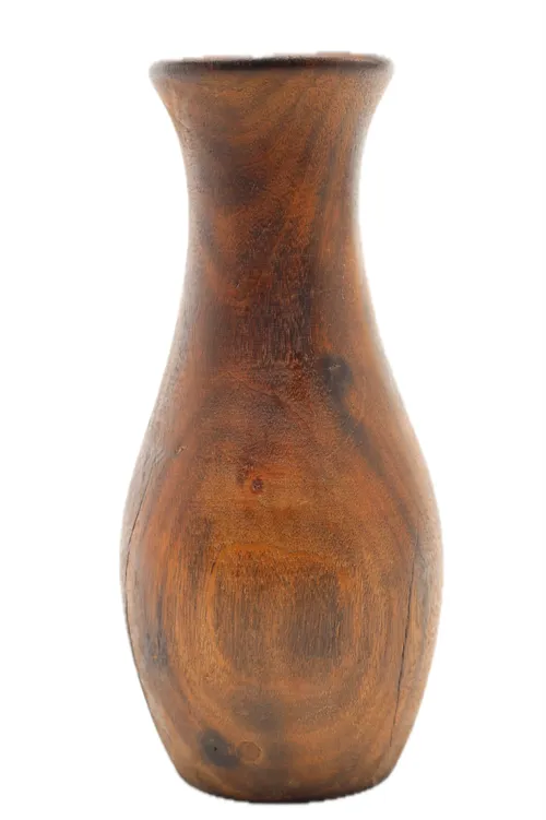 Dark Stain Wood Grain Vase