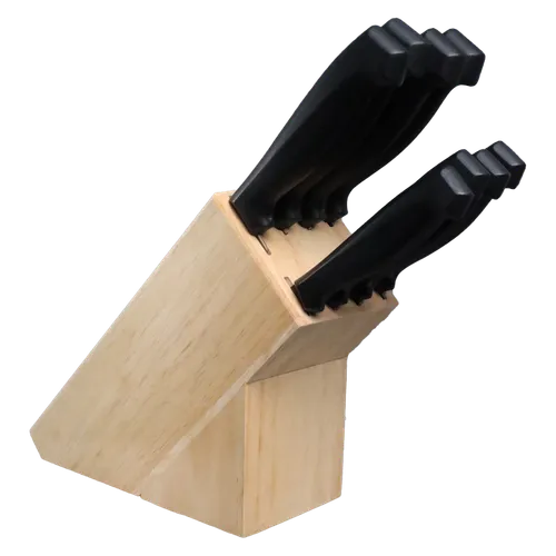 Natural Wood 8 Piece Knife Block Set