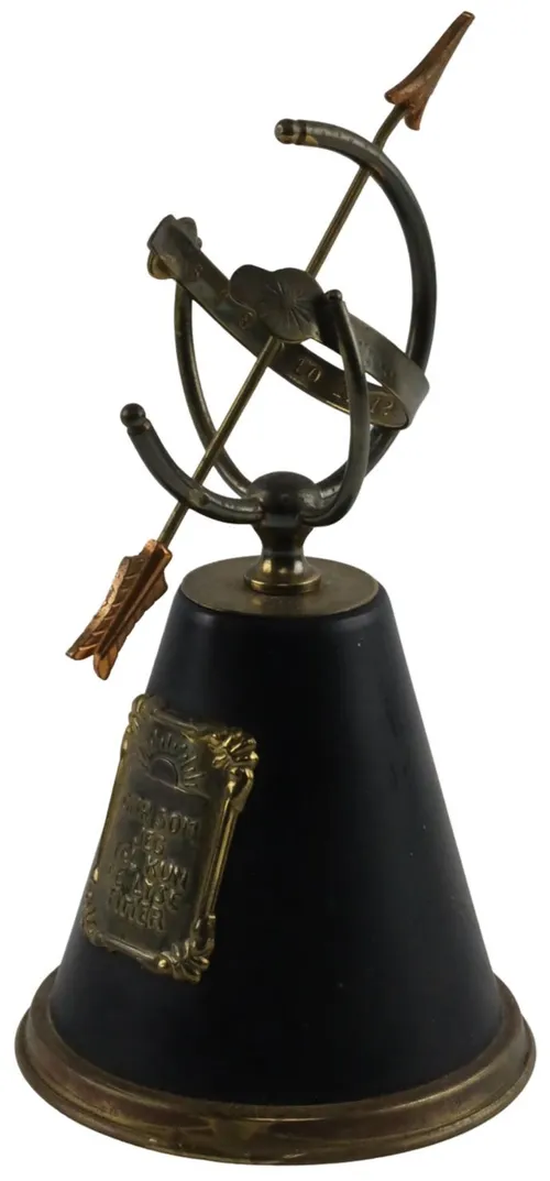 Armillary Sundial On Black Tapered Base