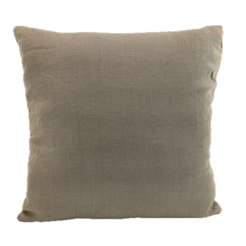 Beige Oatmeal Solid Throw Pillow