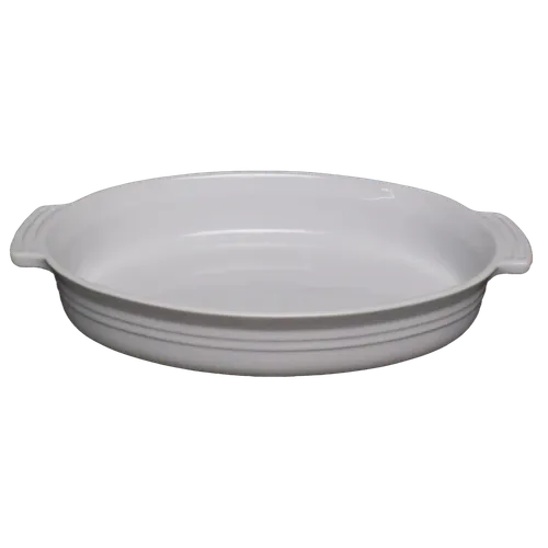 White Oval Ceramic Casserole Dish