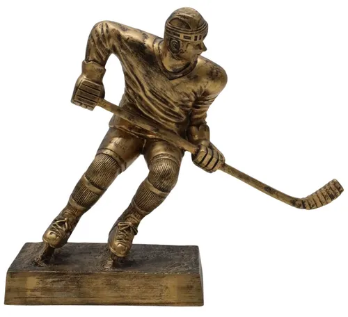Bronzed Plaster Hockey Player