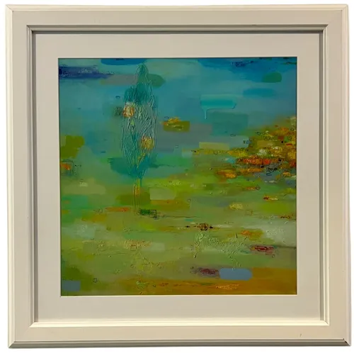 Spring Pond In White Frame