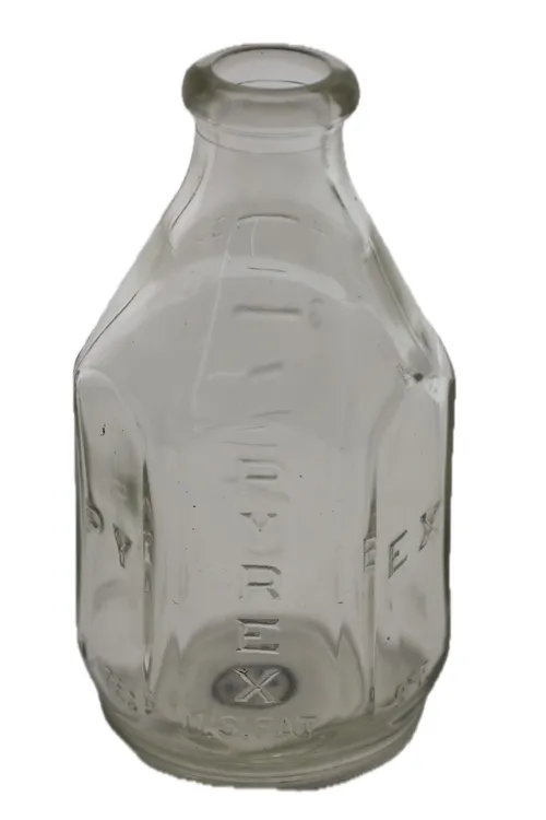 Hexagon Pyrex Clear Glass Vase