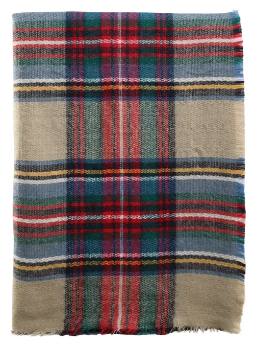 Beige & Red & Green Tartan Banket