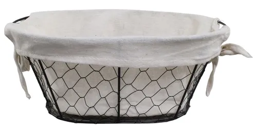 Wire & Cloth Serving Basket