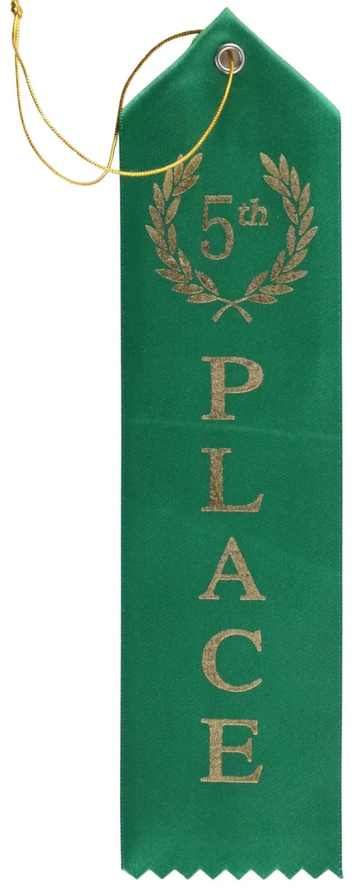 Green 5th Place Ribbon Award