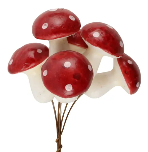 Red & White Foam Mushroom Grouping 