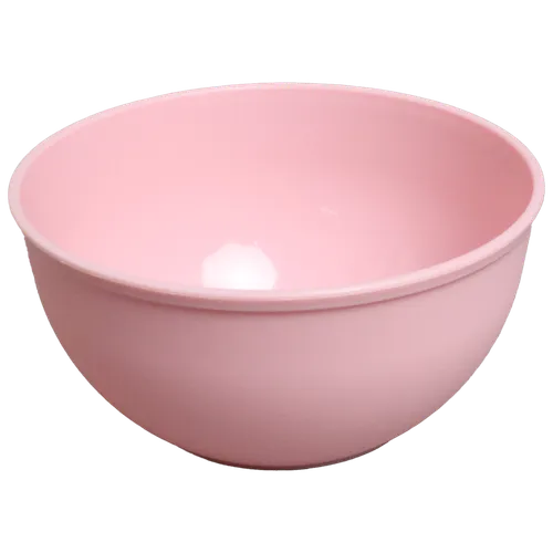 Solid Light Pink Plastic Serving Bowl - Small
