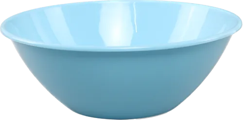 Solid Light Blue Plastic Serving Bowl