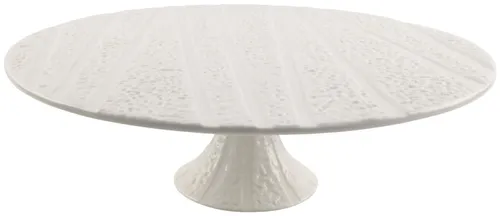 White Textured Ceramic Cake Stand