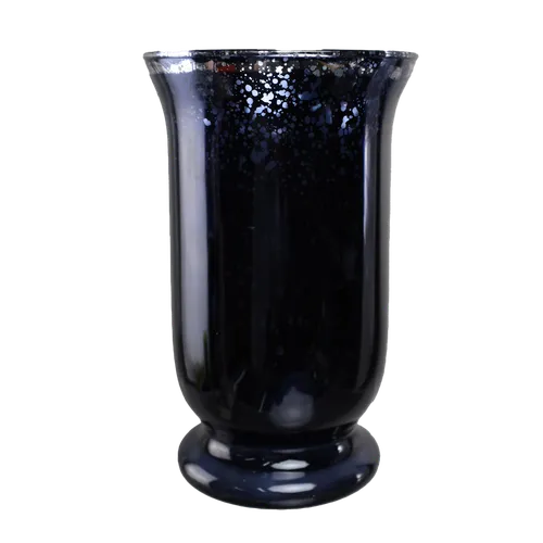 Midnight Purple Mirrored Specks Glass Vase