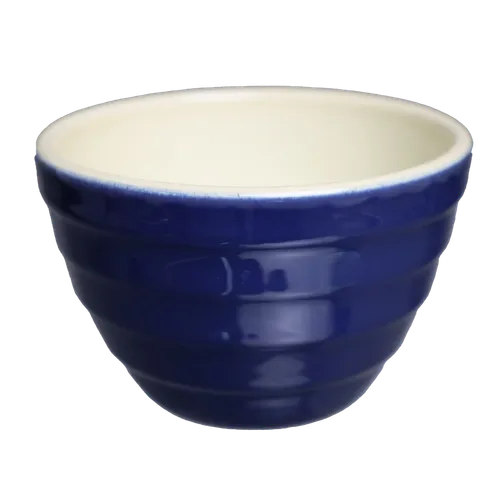 Navy Blue Ribbed Ceramic Small Bowl