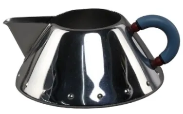 Stainless Steel Graves Creamer With Blue Handles