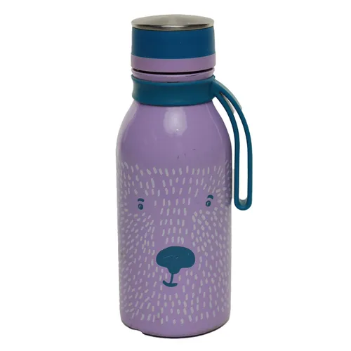 Purple Lavender Bear Metal Water Bottle
