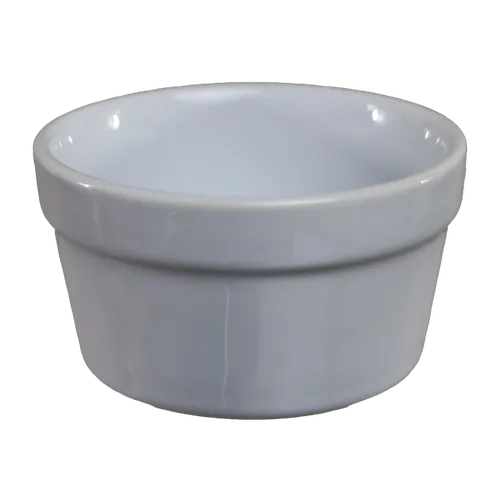 White Solid Ramekin With Fat Lip