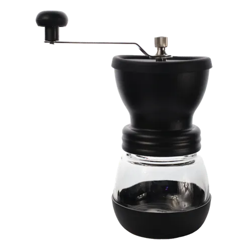 Matte Black & Glass Coffee Grinder