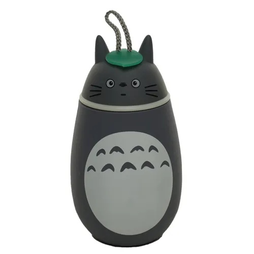 Grey Cat Silicone Water Bottle