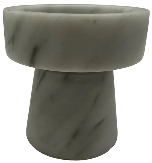 White Marble Tapered Candle Holder