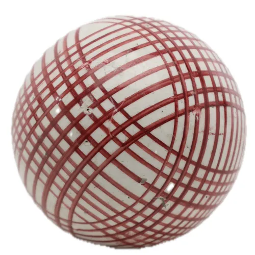 Burgundy Stripes Antique Ceramic Carpet Ball
