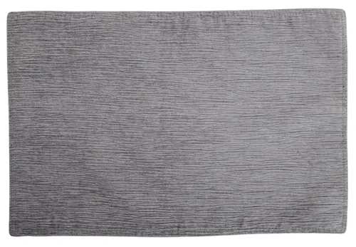 Grey Rippled Velvet Rectangular Placemat