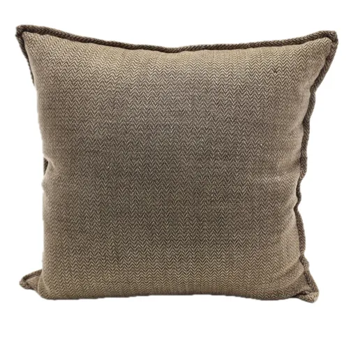 Brown & Gold Weave Throw Pillow
