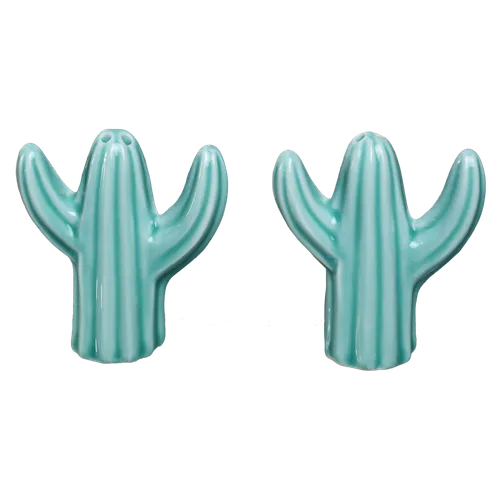 Green Cactus Salt & Pepper Shaker Set
