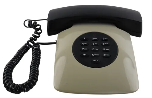 Vintage White & Black Landline Telephone