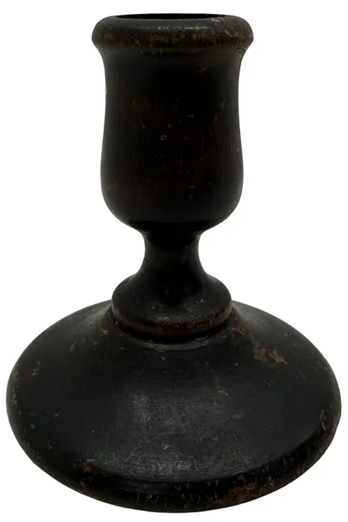 Dark Wood Taper Candle Holder