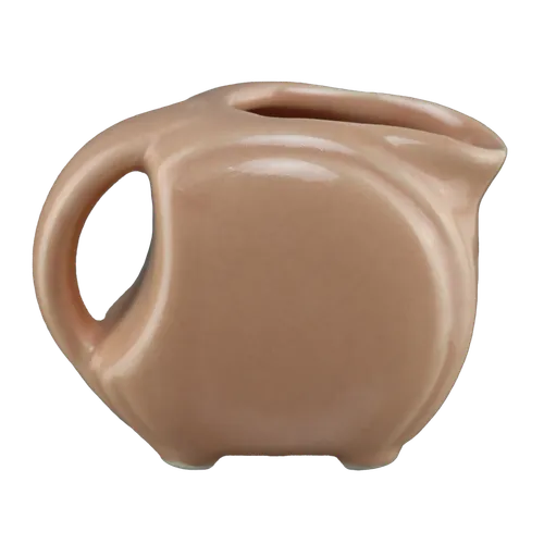 Pale Pink Ceramic Mini Disc Pitcher Creamer