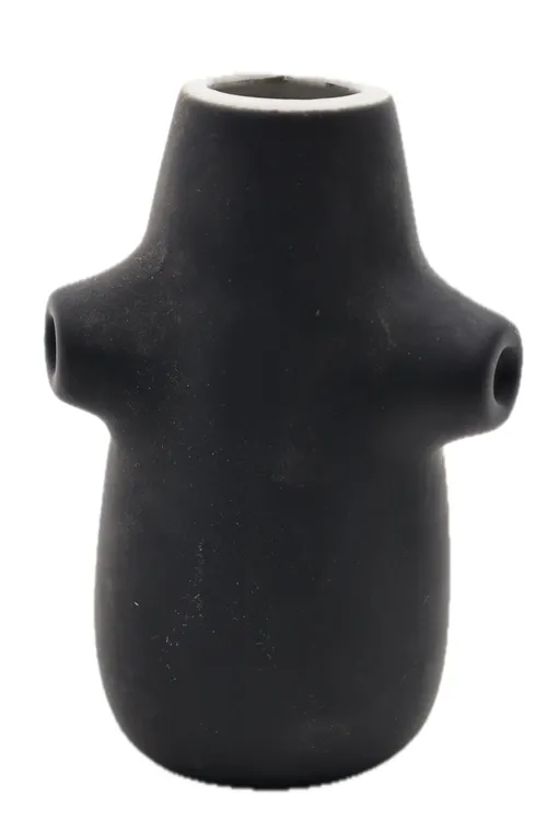 Matte Black Armless Tree Ceramic Vase