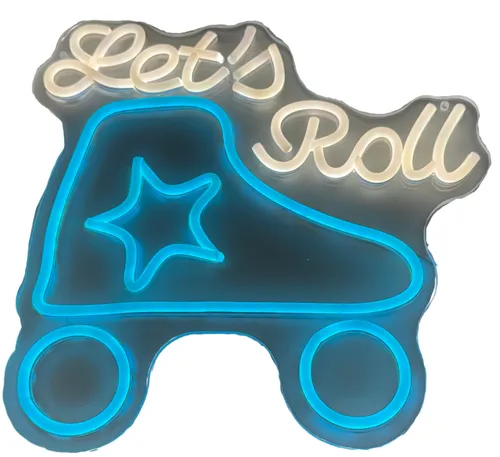Let's Roll Roller Skating LED Neon Sign