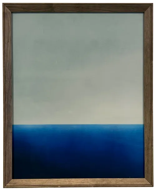 Blue Horizon In Wood Frame
