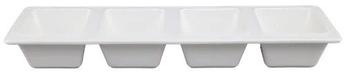 White Ceramic 4 Compartment Serving Platter