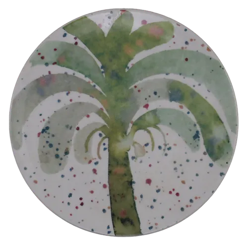 Green Confetti Palm Side Plate