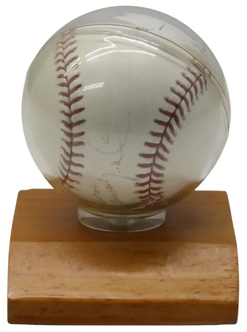 Display Baseball On Wood Stand