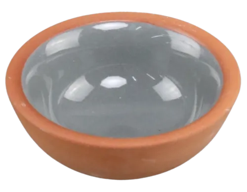 Terracotta Pinch Bowl With Grey Interior