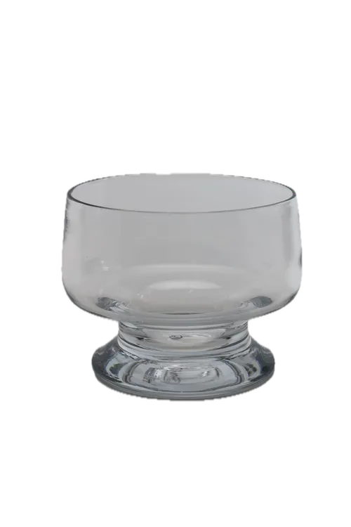 Slightly Raised Clear Glass Vase