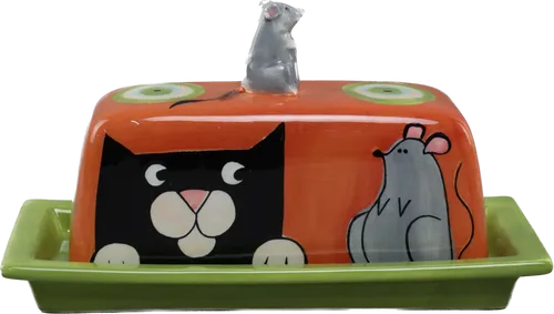 Cat & Mouse Butter Dish