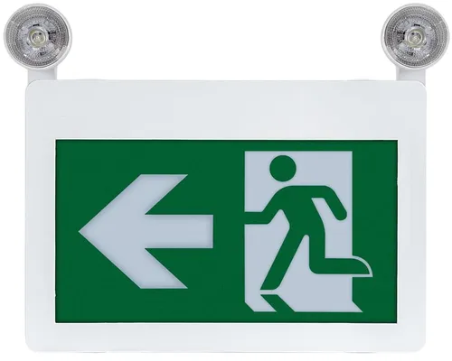 Running Man Exit Sign With Emergency Lights