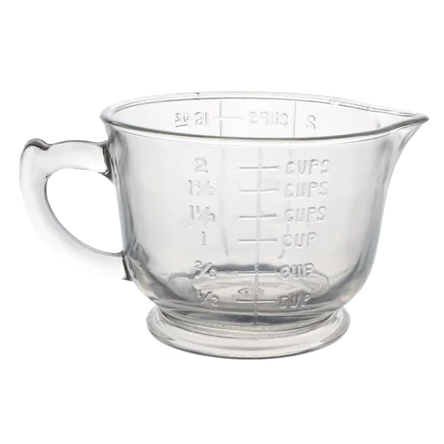Clear Glass Vintage 2 Cup Measuring Cup