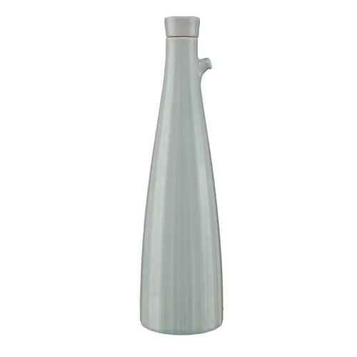 Pastel Green Ceramic Oil Bottle